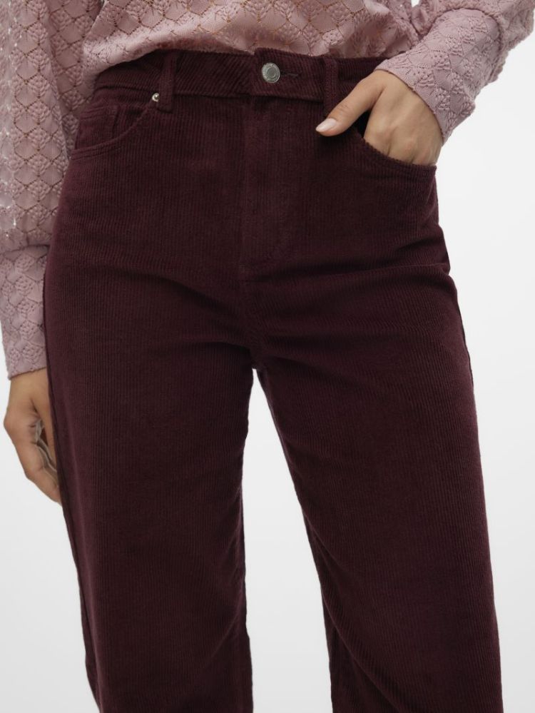 VMTESSA HR WIDE CORDUROY PANTS 186320 Winetast