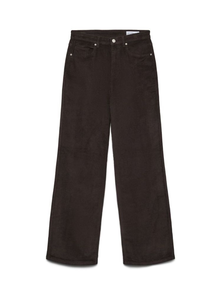 VMTESSA HR WIDE CORDUROY PANTS 297957 Chocolat