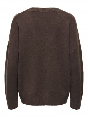 ONLMARI LS LOOSE V-NECK KNT 286415001 Choco