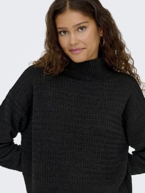 ONLGLOBE LS HIGHNECK BF KNT 177911 Black