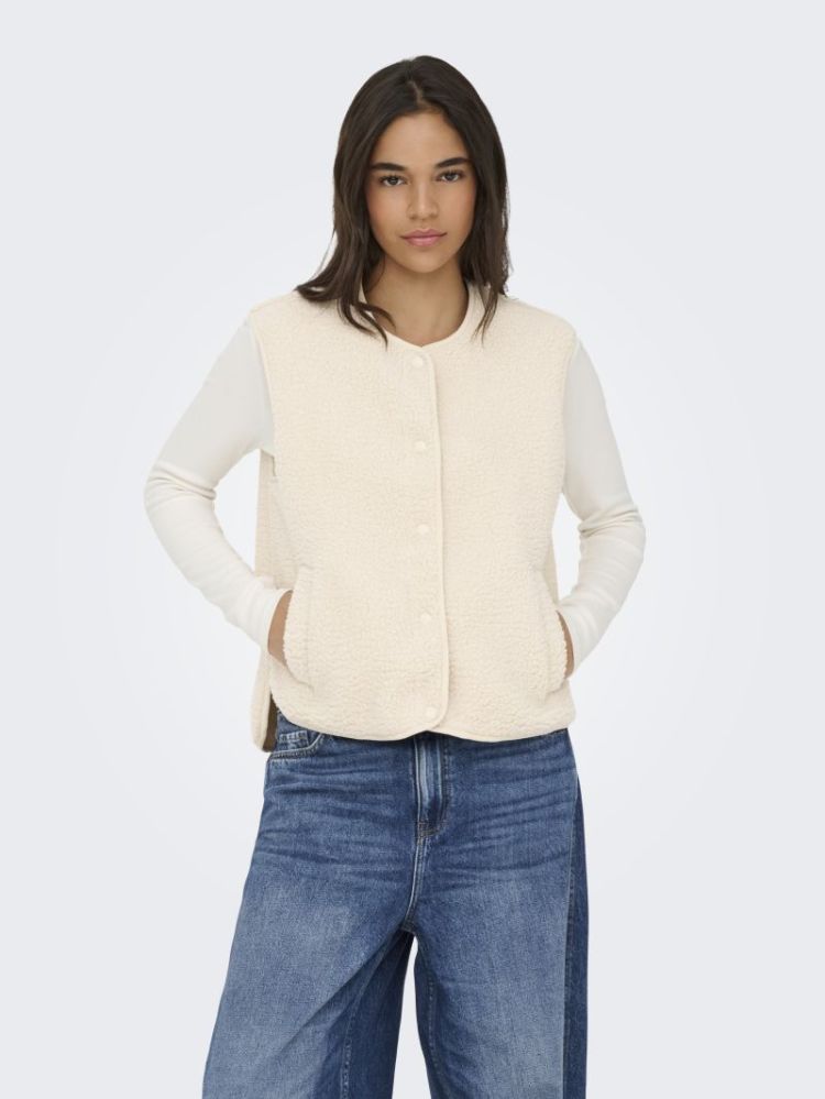 JDYSIMINA TEDDY WAISTCOAT OTW 189959 Pumice S