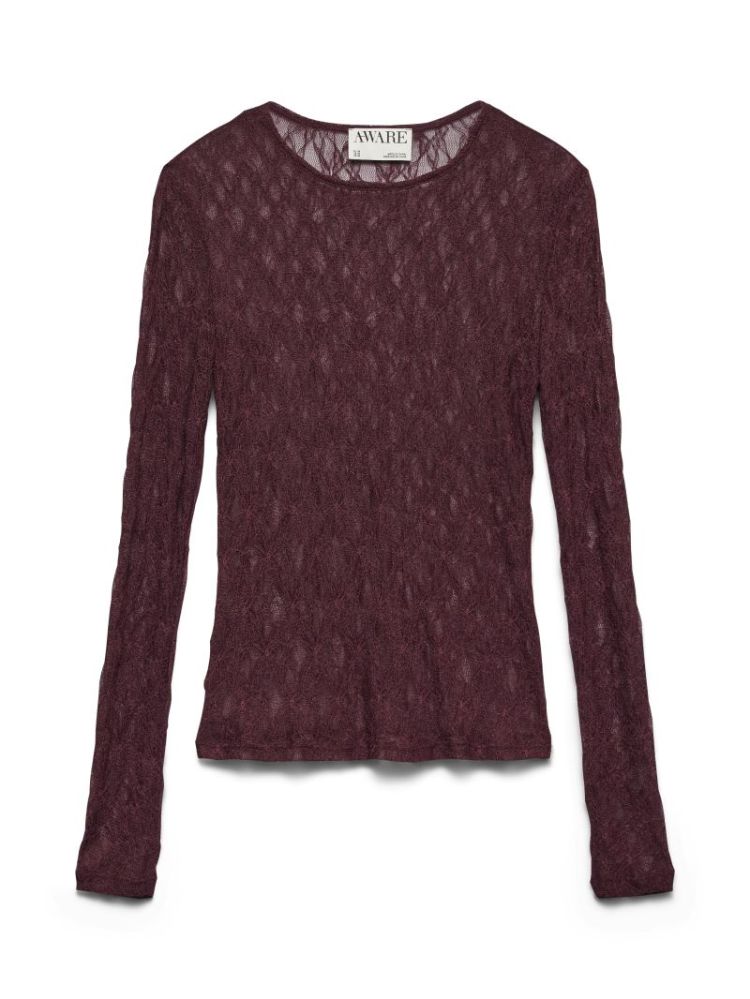 AWTESSY LS O-NECK LACE TOP NOO 213390 Catawba