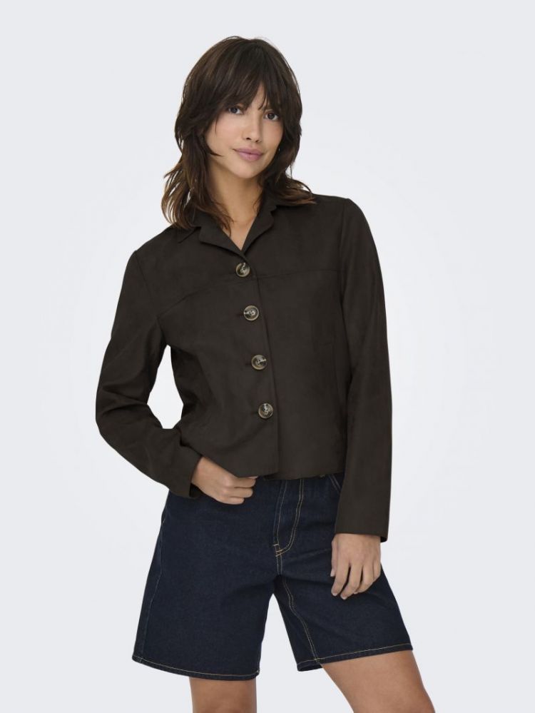 JDYNICO FAUX SUEDE JACKET OTW  244915 Chocolat