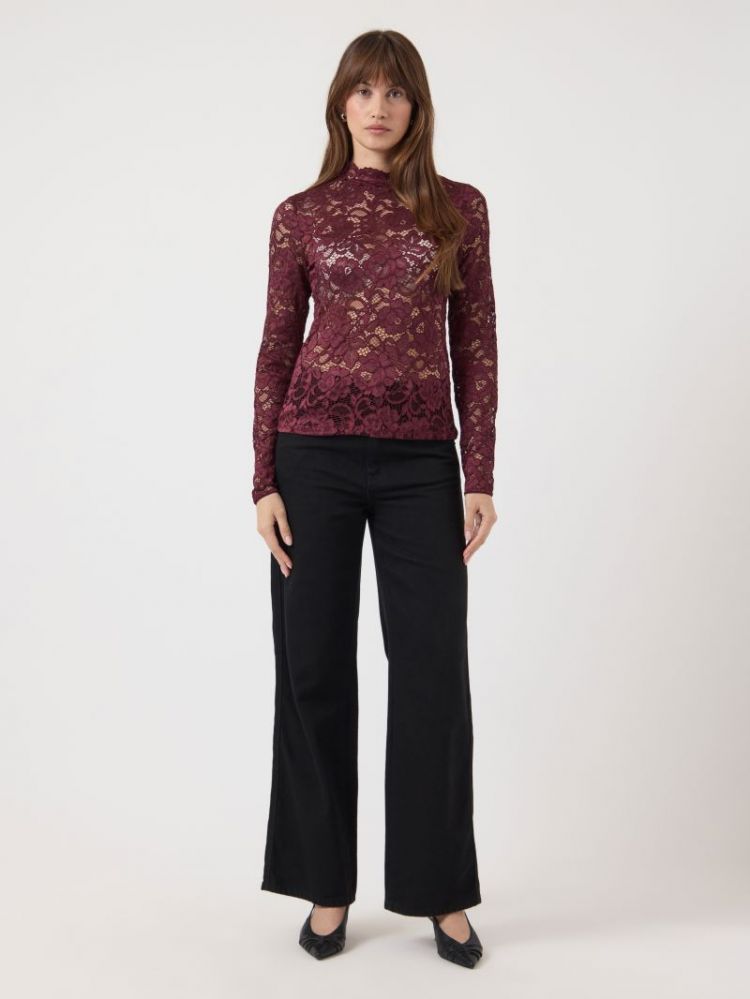 YASLACEY LS LACE TOP S. NOOS 190945 Port Roy