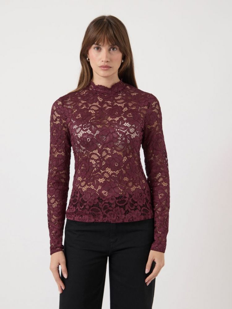 YASLACEY LS LACE TOP S. NOOS 190945 Port Roy