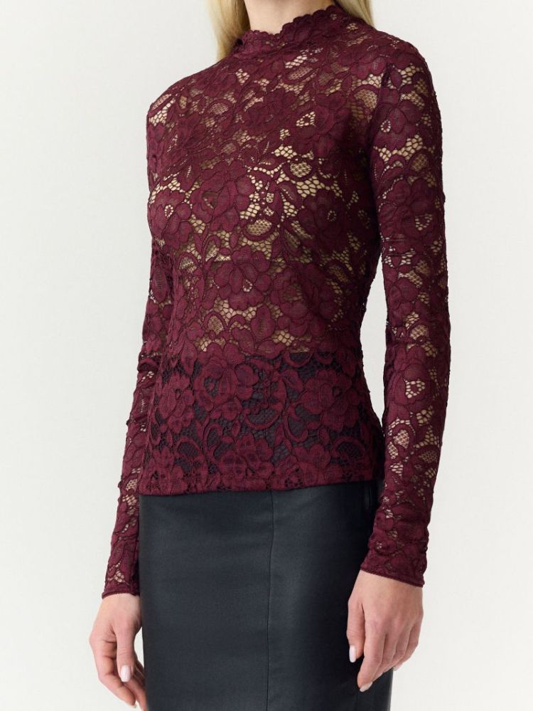 YASLACEY LS LACE TOP S. NOOS 190945 Port Roy
