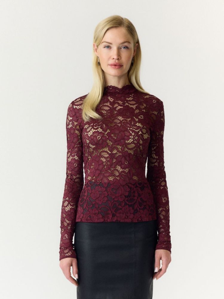 YASLACEY LS LACE TOP S. NOOS 190945 Port Roy