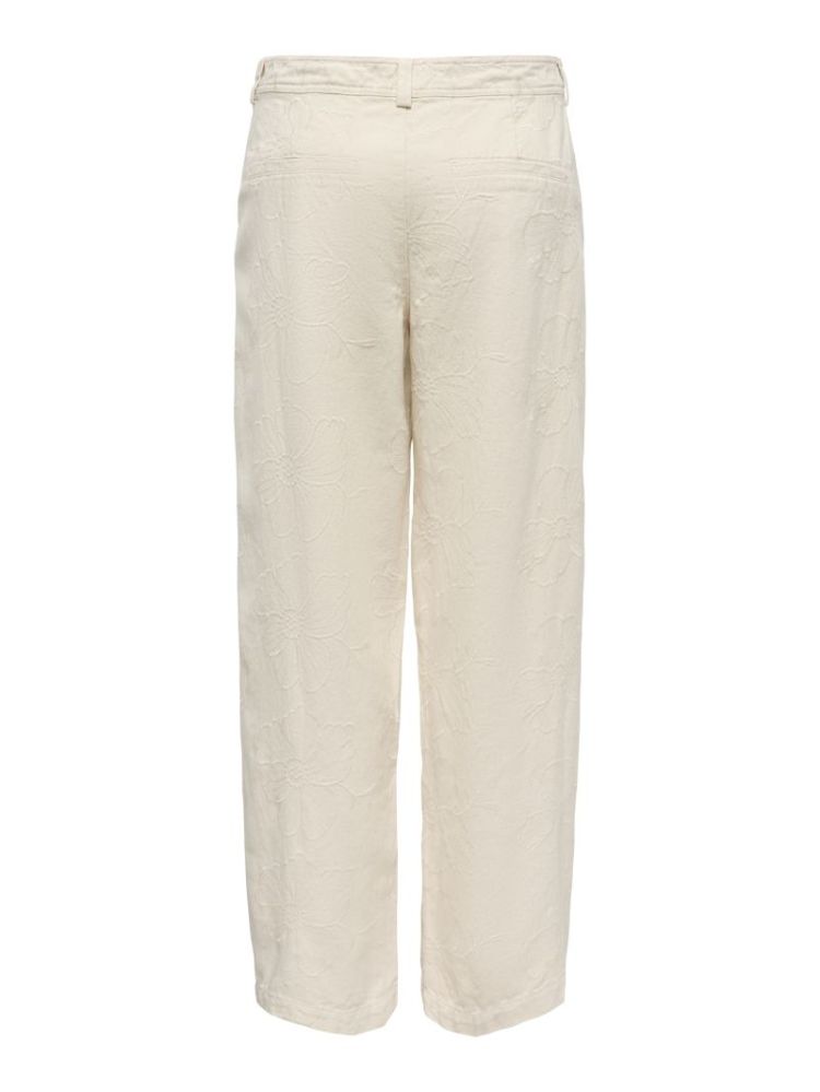 JDYHAVANNA HW BAR EMB PANTS EC 234755001 Ecru/