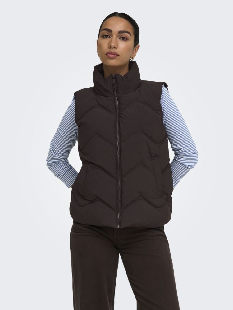JDYPOWER SHORT WAISTCOAT OTW H 244915 Chocolat
