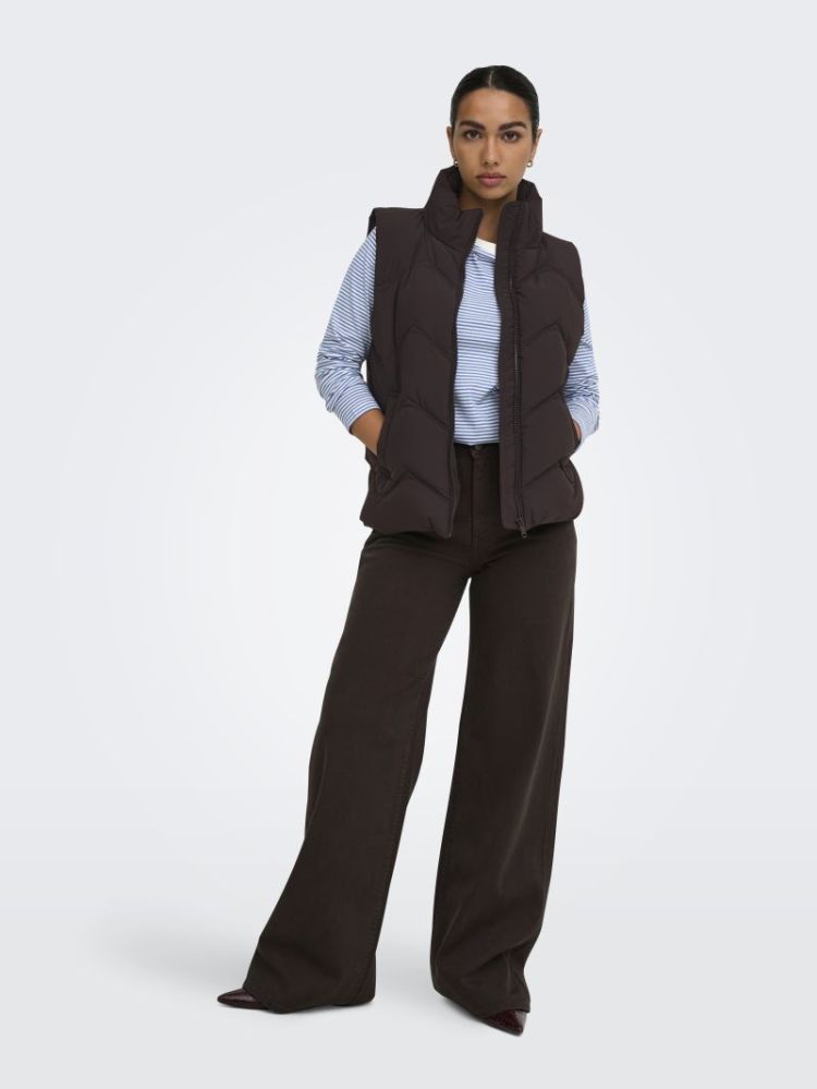 JDYPOWER SHORT WAISTCOAT OTW H 244915 Chocolat
