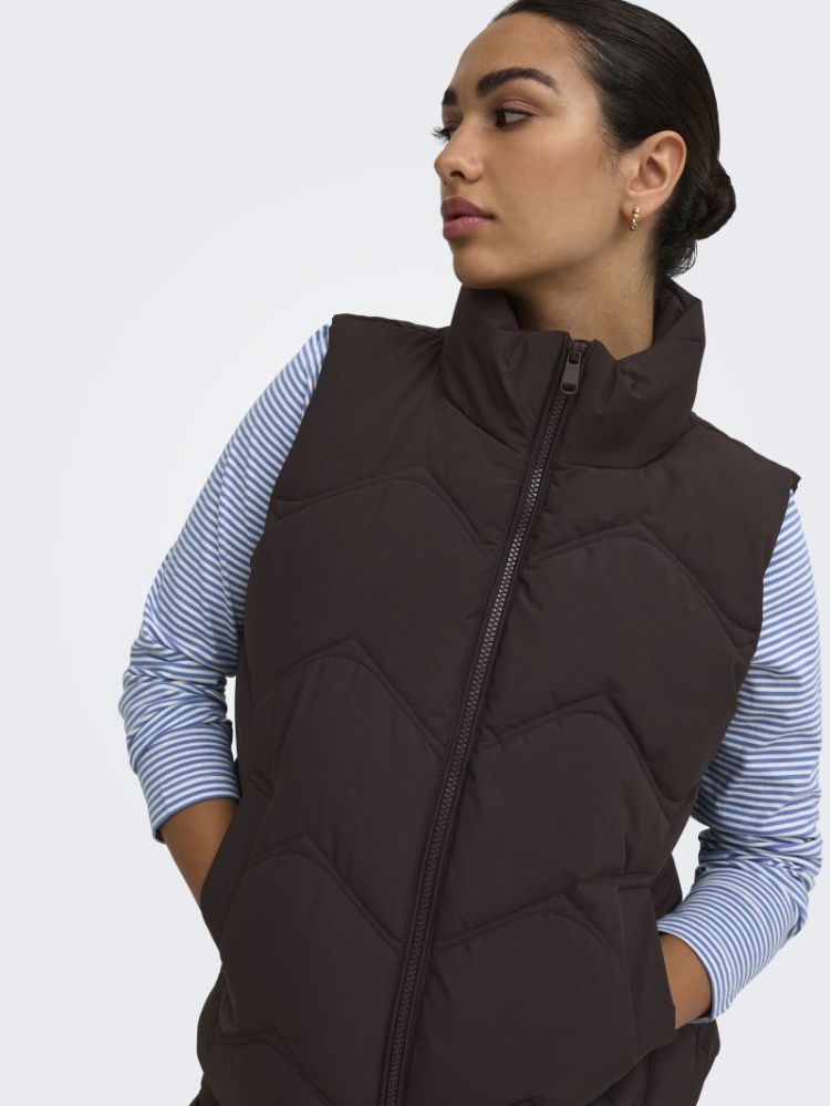 JDYPOWER SHORT WAISTCOAT OTW H 244915 Chocolat