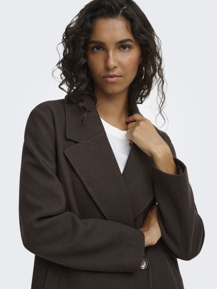 JDYVIOLA LIFE X-LONG COAT OTW  244915 Chocolat