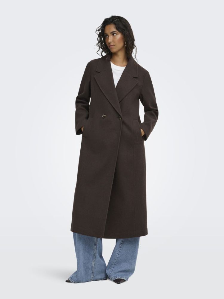 JDYVIOLA LIFE X-LONG COAT OTW  244915 Chocolat