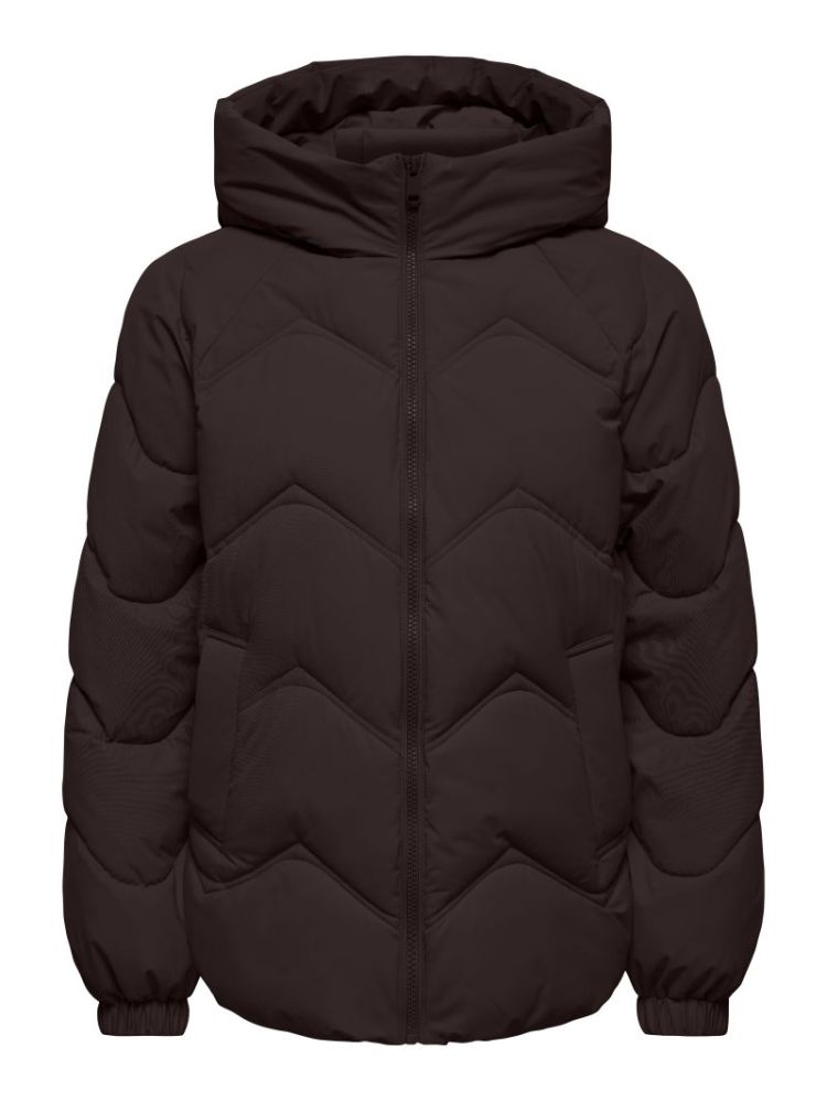 JDYPOWER SHORT HOOD PUFFER OTW 244915 Chocolat