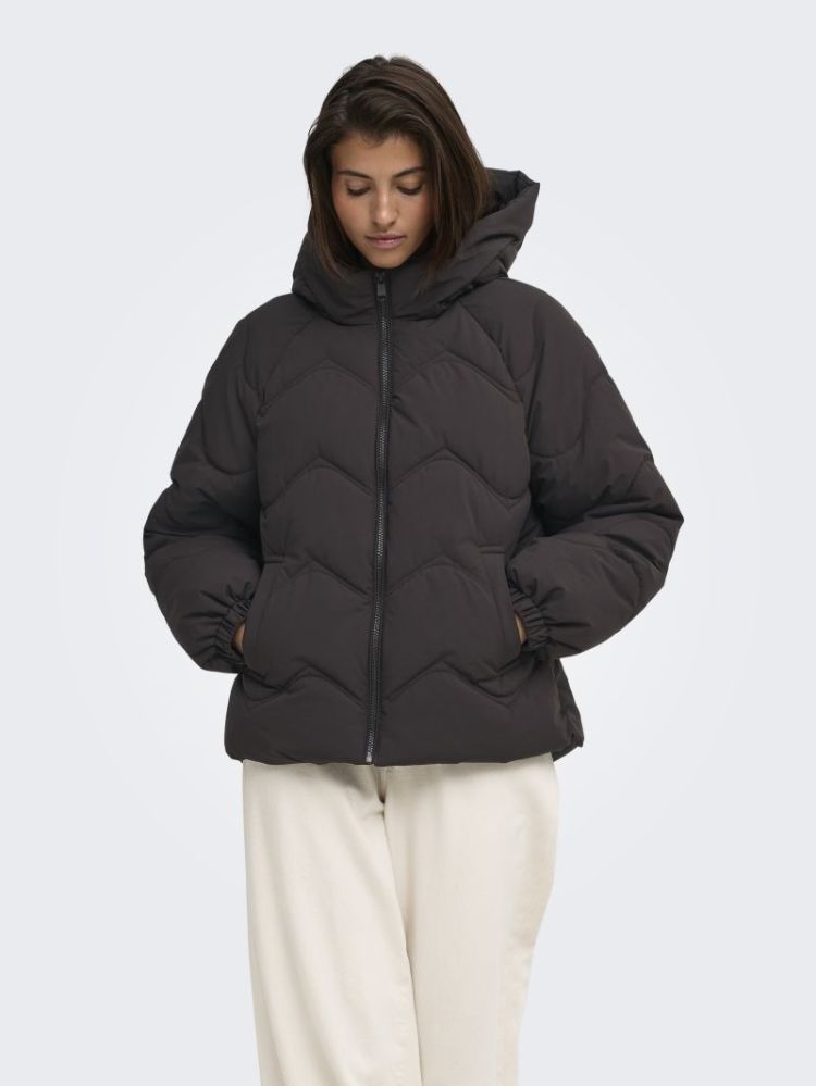 JDYPOWER SHORT HOOD PUFFER OTW 244915 Chocolat