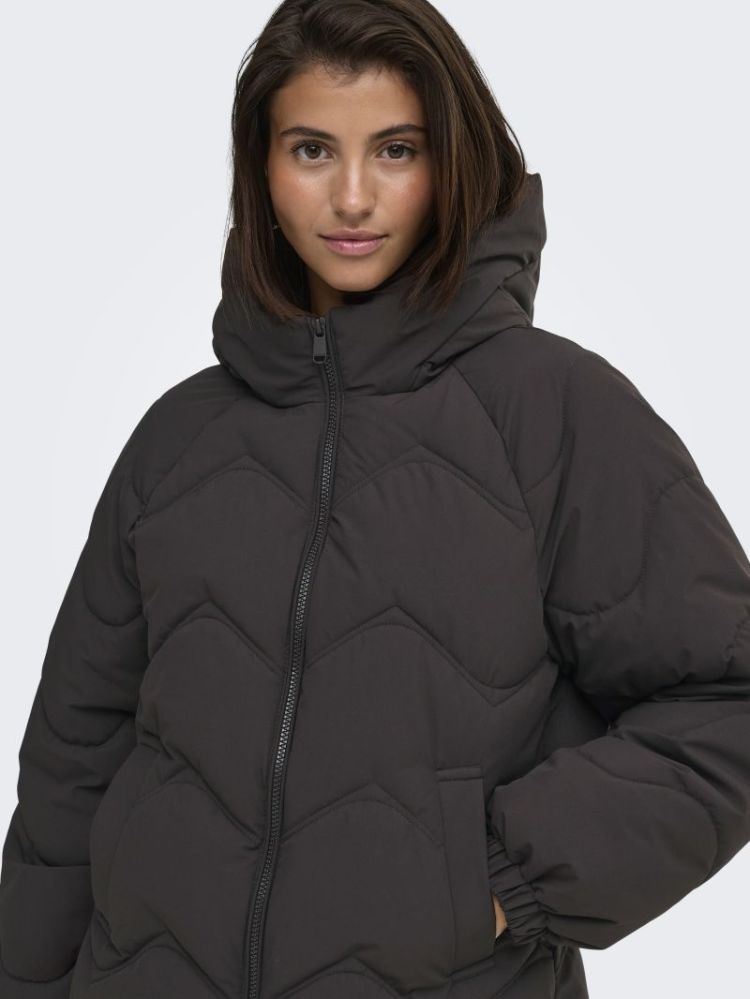 JDYPOWER SHORT HOOD PUFFER OTW 244915 Chocolat