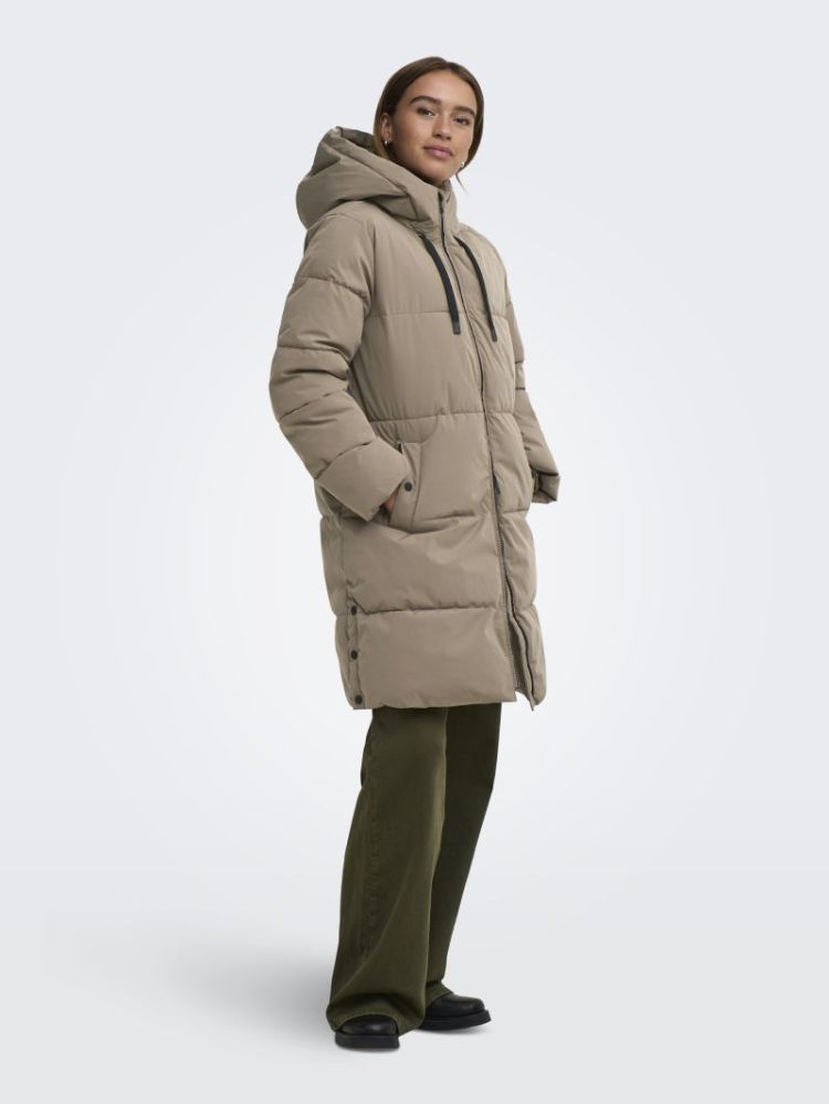 JDYBLAIR LONG HOOD PUFFER OTW  239935001 Walnu