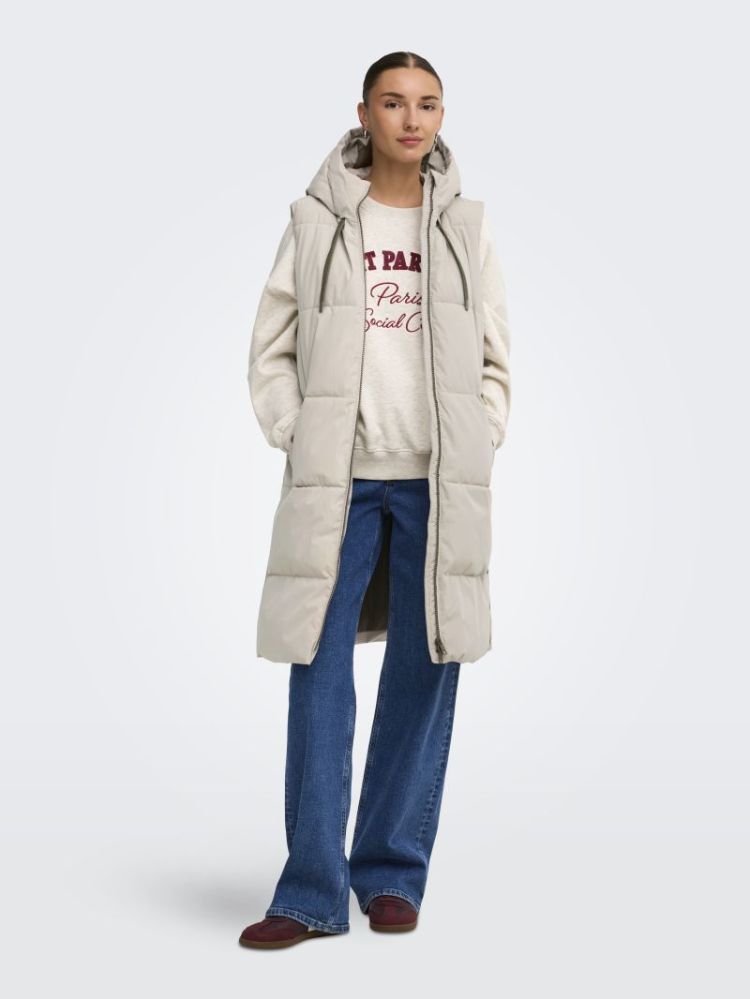JDYBLAIR LONG HOOD WAISTCOAT O 264895001 Silve