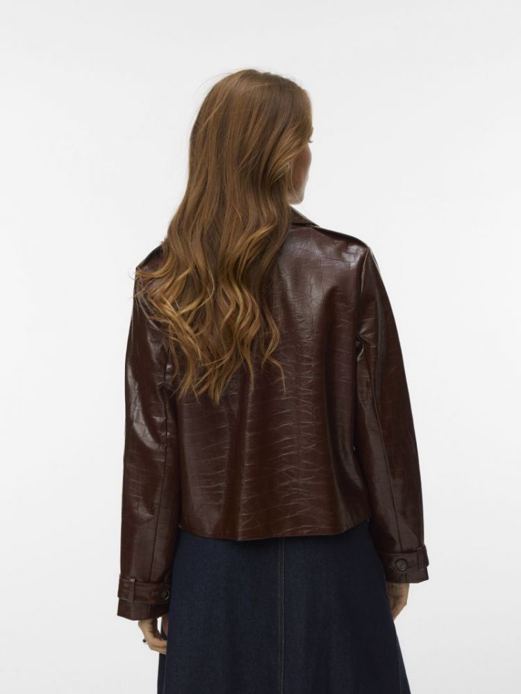 VMCARLY SHORT COATED JACKET 288475 Cocoa Br