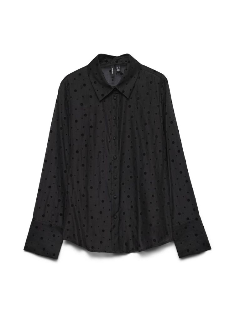 VMNINNA DOT LS SHIRT WVN 177868004 Black