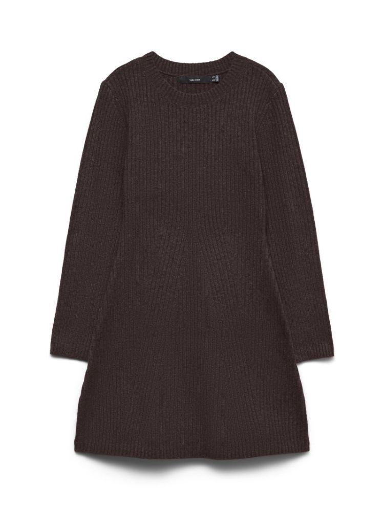 VMJOSANNA LS SHORT DRESS NOOS 297957 Chocolat