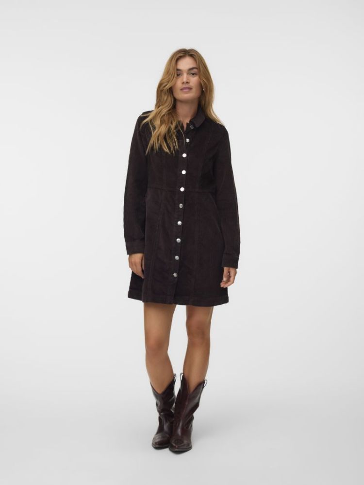 VMDAISY LS SHORT CORD DRESS NO 297957 Chocolat