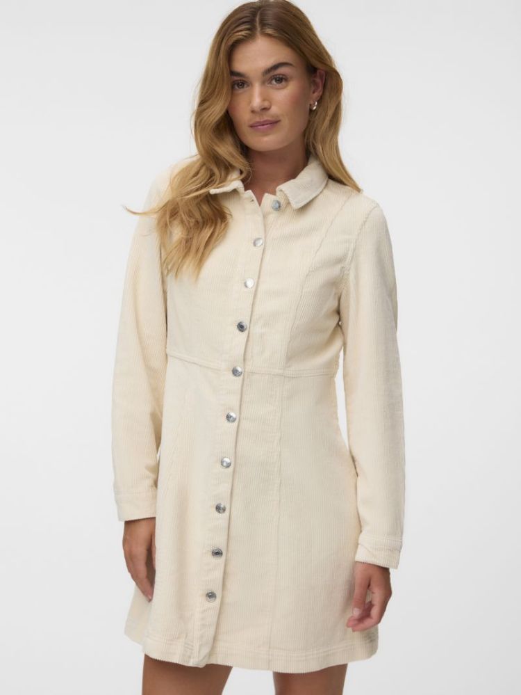 VMDAISY LS SHORT CORD DRESS NO 175626 Oatmeal