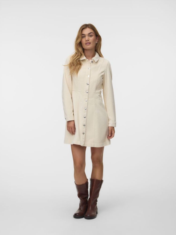 VMDAISY LS SHORT CORD DRESS NO 175626 Oatmeal