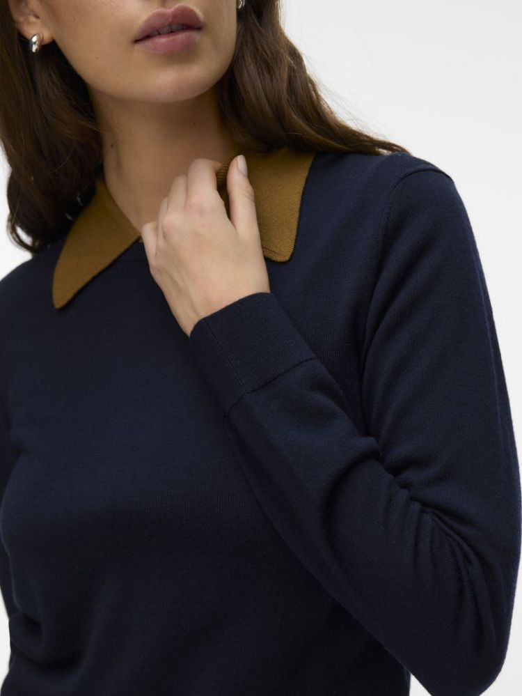 AWCARA LS O-NECK WOOL PULLOVER 213090 Night Sk