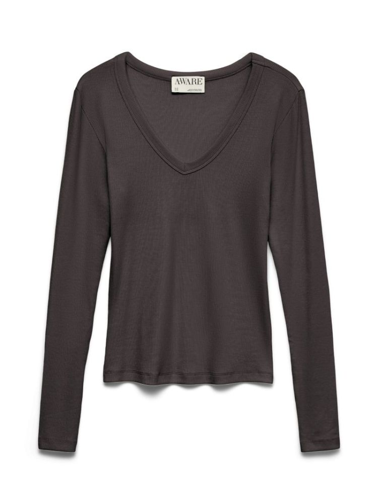 AWDREAM LS V-NECK TOP 297957 Chocolat