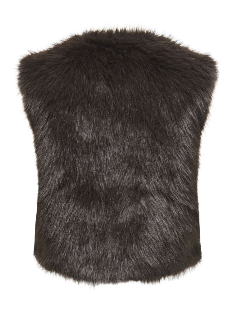 JDYORA FAUX FUR WAISTCOAT OTW  244915 Chocolat