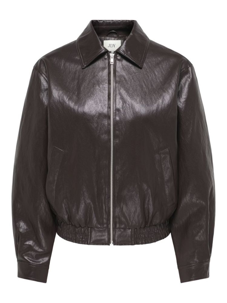 JDYABBY FAUX LEATHER JACKET OT 244915 Chocolat