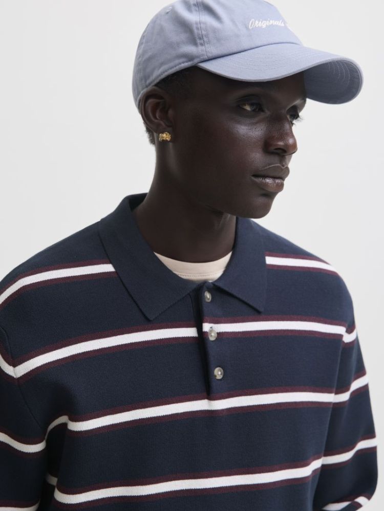 JORATOCHA KNIT STRIPE POLO 175917002 Sky C
