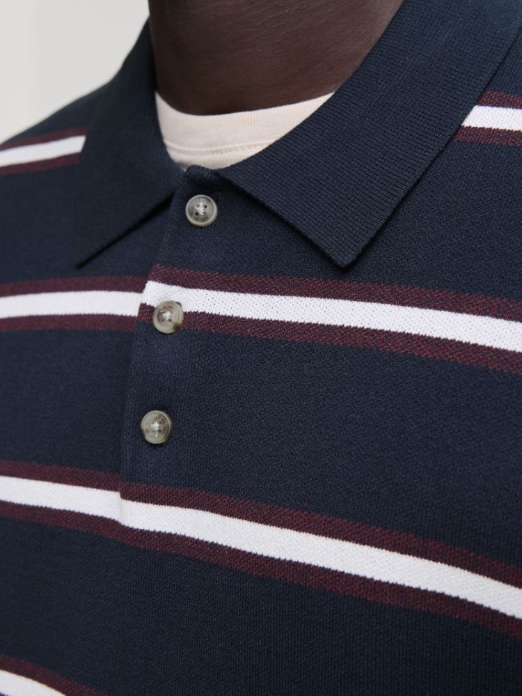 JORATOCHA KNIT STRIPE POLO 175917002 Sky C