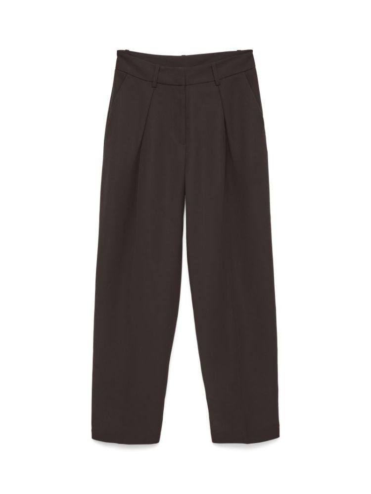 AWDREW HW WIDE PLEAT PANT 211733 Chocolat