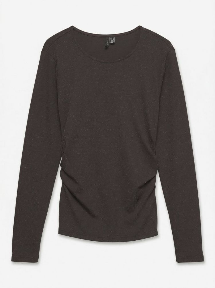 VMKANVA LS O-NECK TOP LX JRS 297957001 Choco
