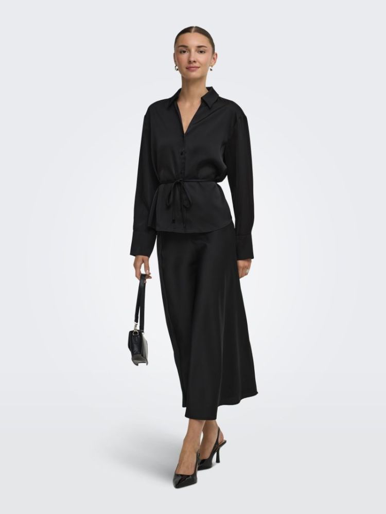 JDYARIA MW MIDI SKIRT WVN 177911 Black