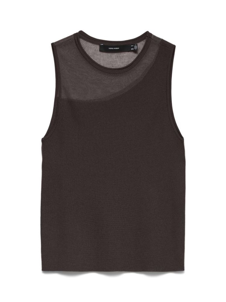 VMCRICKET SL O-NECK TOP 297957 Chocolat