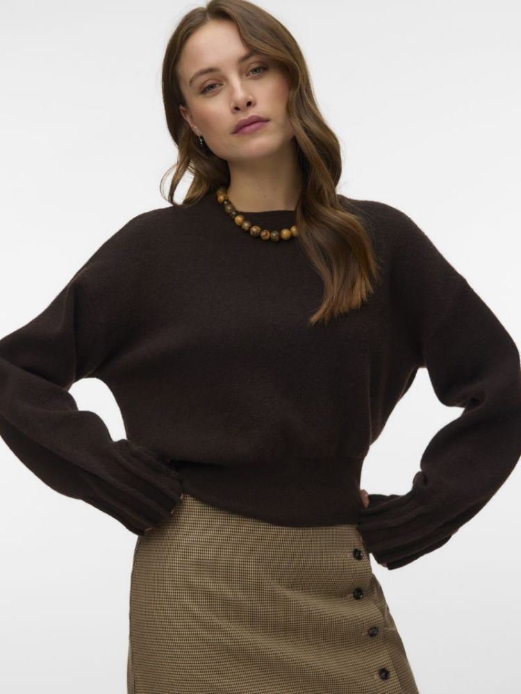 VMKACY LS O-NECK PULLOVER 297957001 Choco
