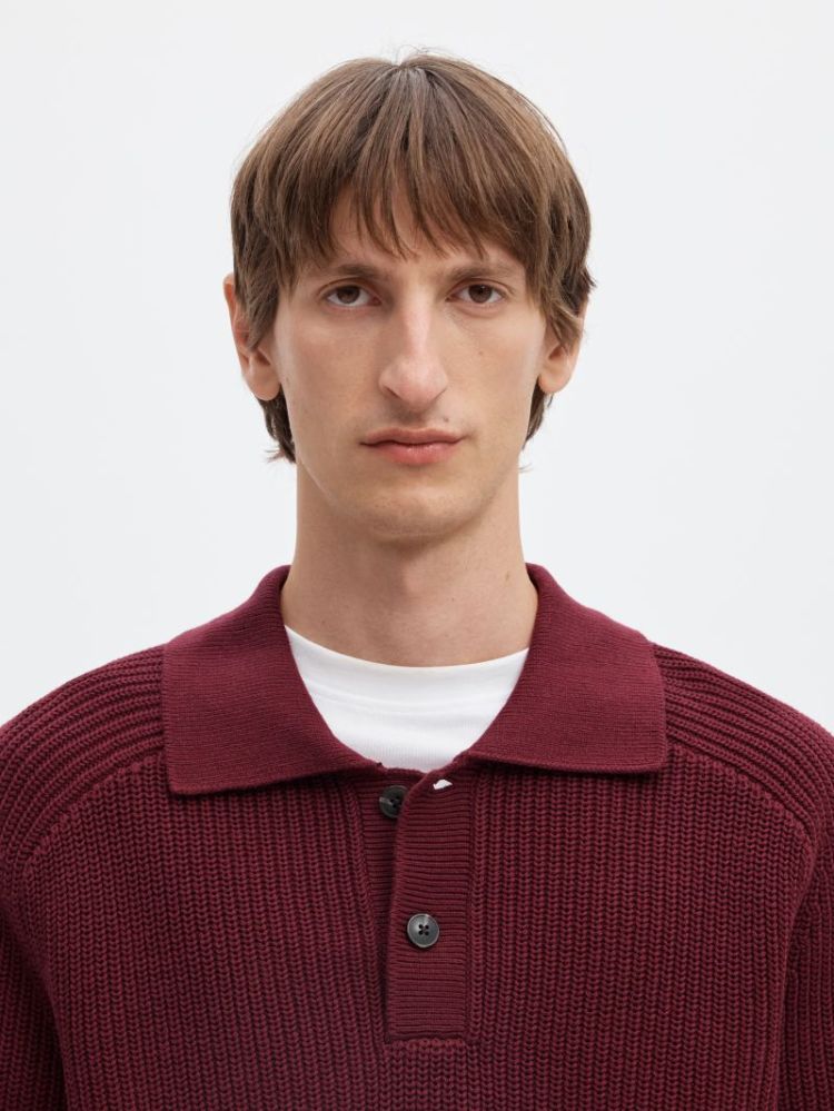 SLMPIM LS KNIT POLO CAMP 198345 Tawny Po
