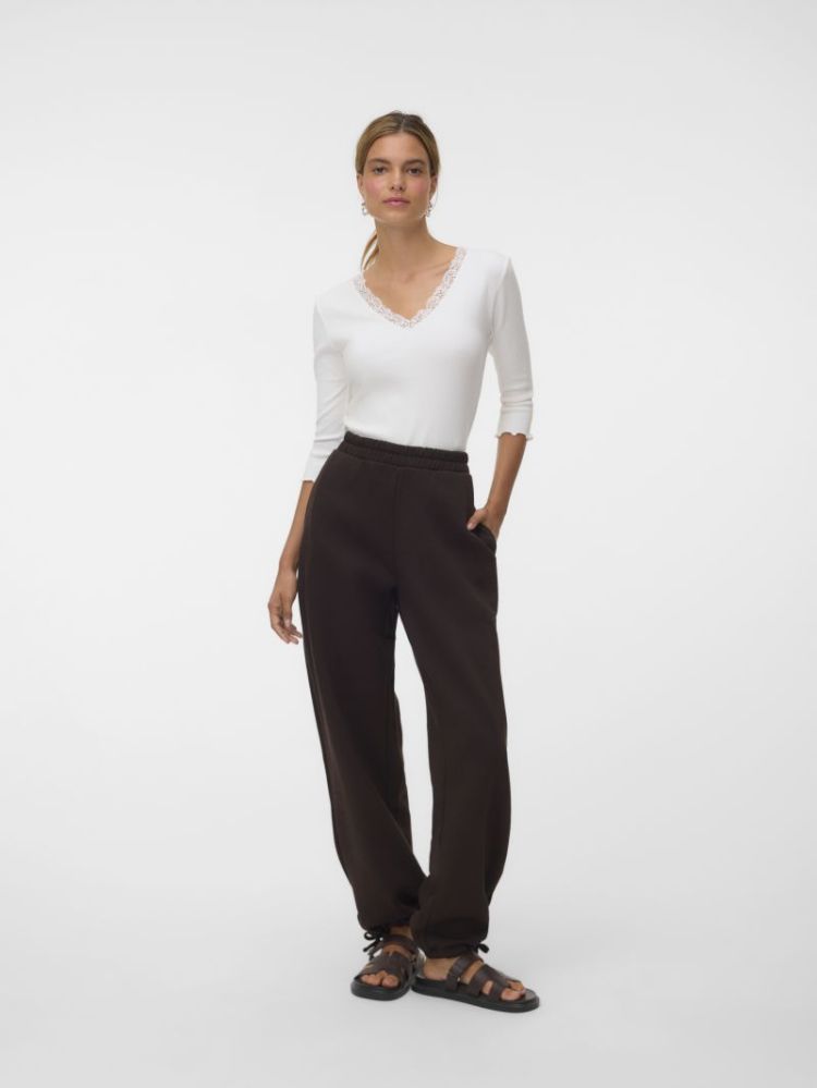 VMTEDDY MW WIDE PANTS JRS 297957 Chocolat