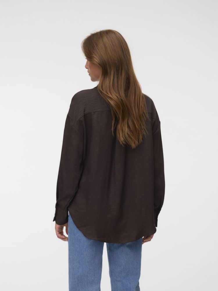 VMMELANEY QUEENY LS SHIRT WVN 297957 Chocolat