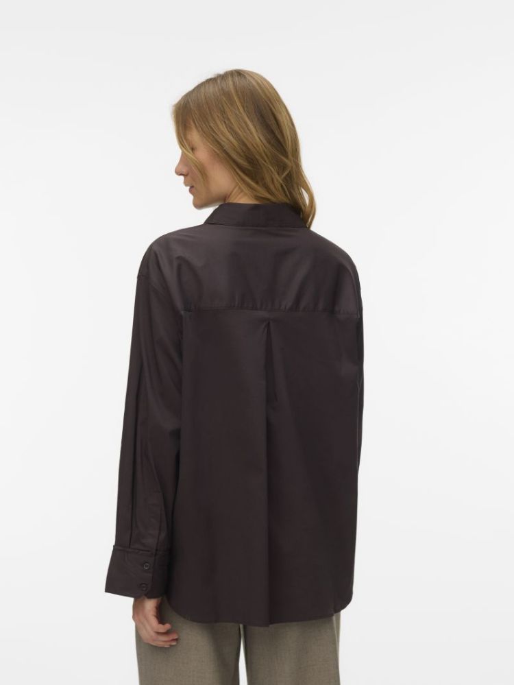 VMLOTUS LS SHIRT WVN NOOS 297957 Chocolat