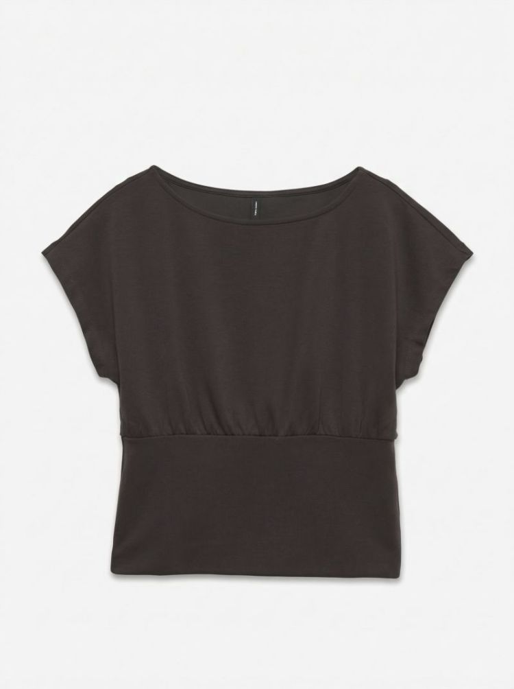VMSMILLA SL WAIST TOP JRS EXP 297957 Chocolat