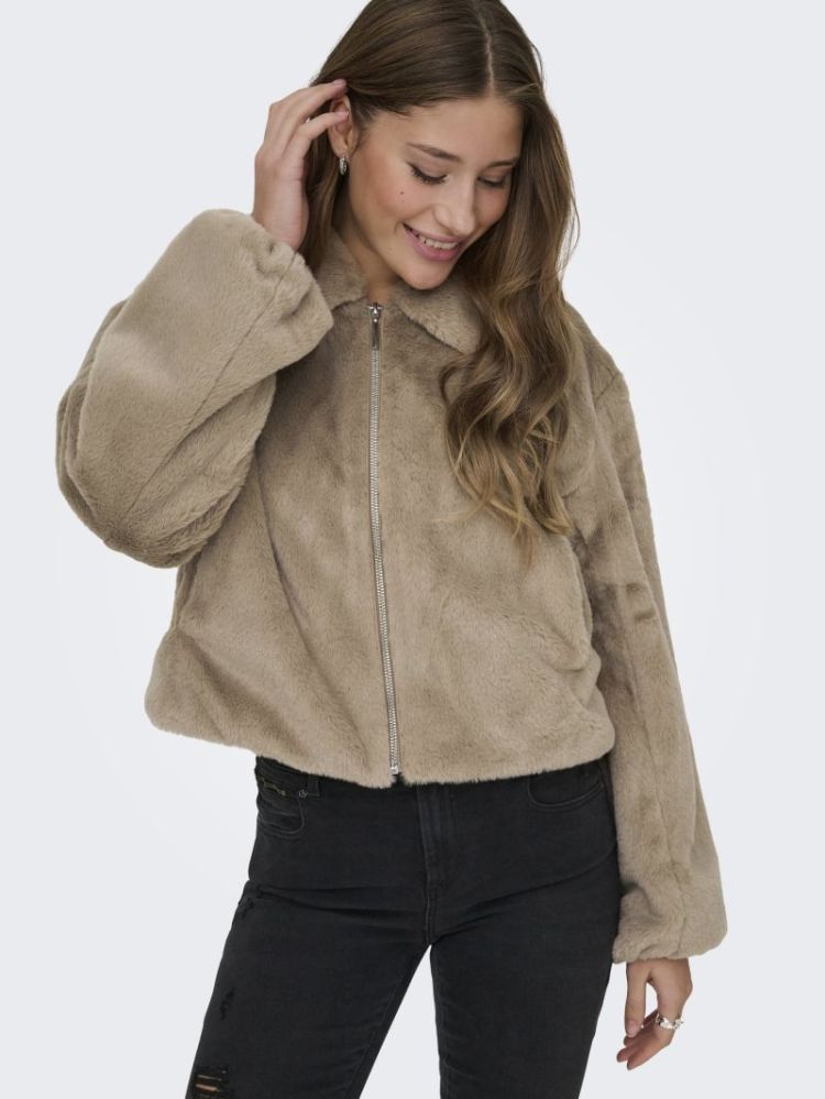 ONLDANA FAUX FUR JACKET CC OTW 177927 Silver M