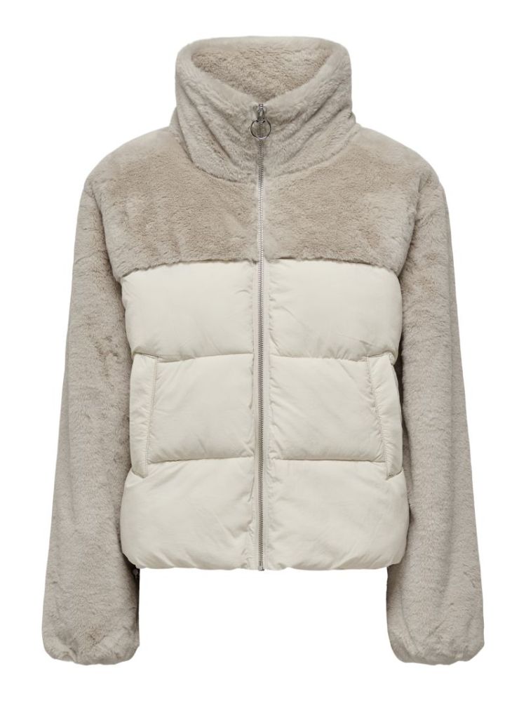 ONLWANJA FUR PUFFER MIX JACKET 201511 Moonbeam