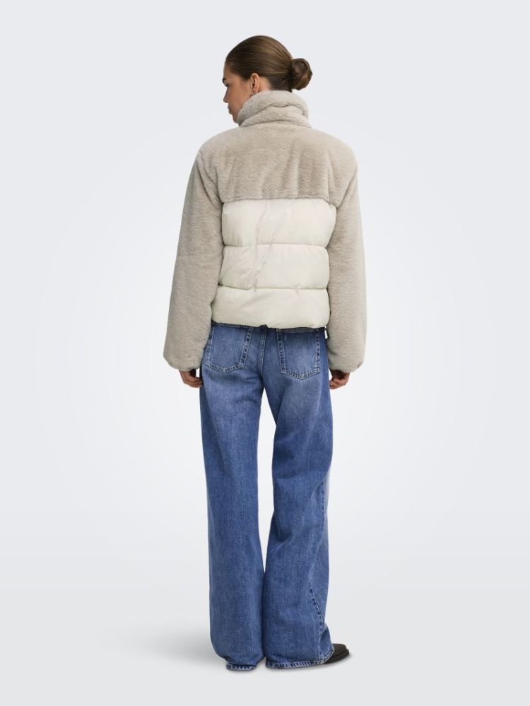 ONLWANJA FUR PUFFER MIX JACKET 201511 Moonbeam